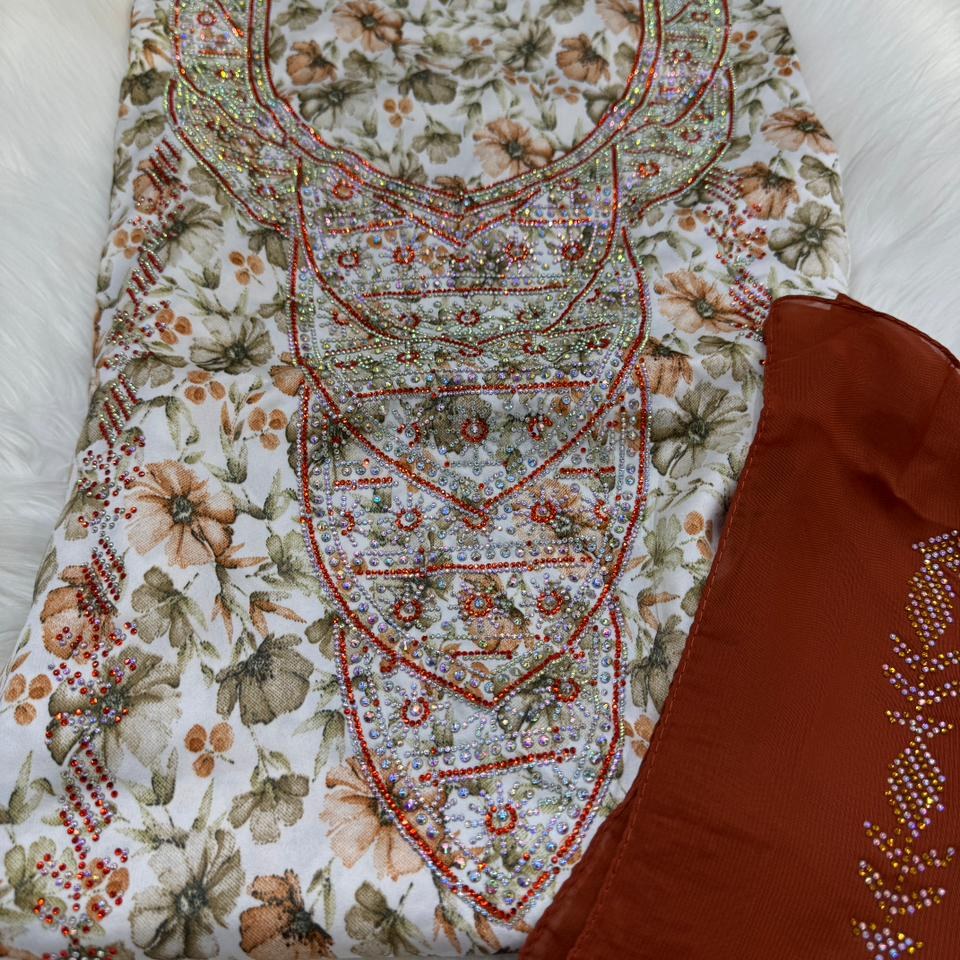 Gallery image for Indian silk mukhawwar with sheila