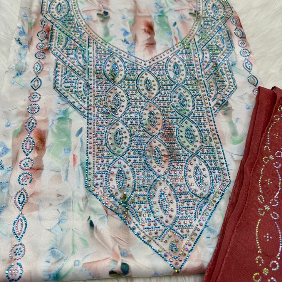 Gallery image for Indian silk mukhawwar with sheila