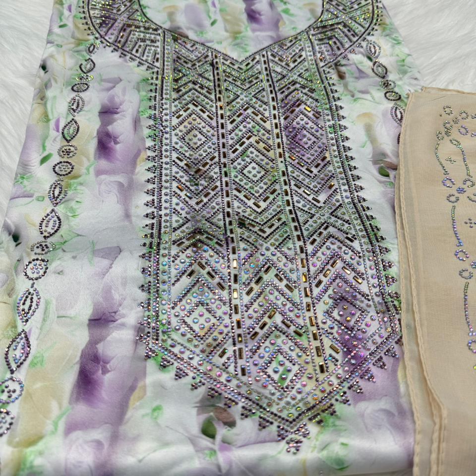 Gallery image for Indian silk mukhawwar with sheila