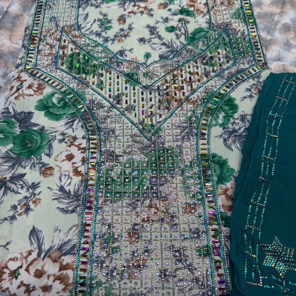 Gallery image for Indian silk mukhawwar with sheila