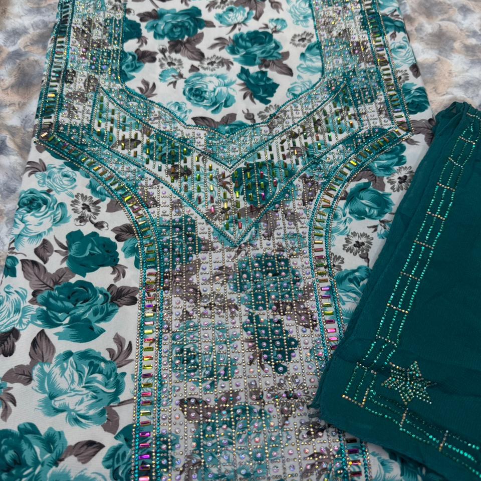 Gallery image for Indian silk mukhawwar with sheila