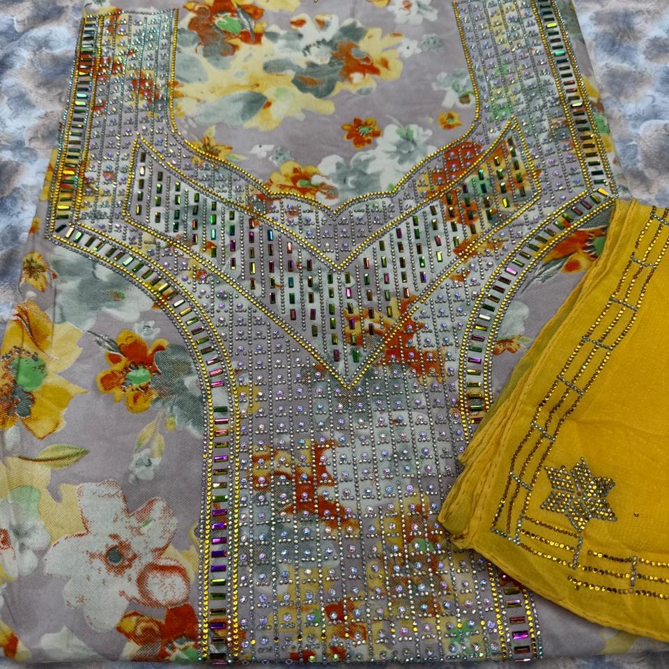 Gallery image for Indian silk mukhawwar with sheila