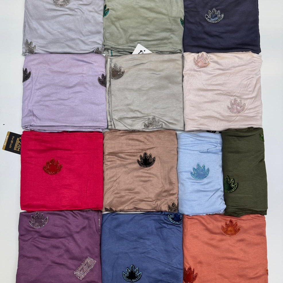 Gallery image for Jersey fabric scarf velvet stone