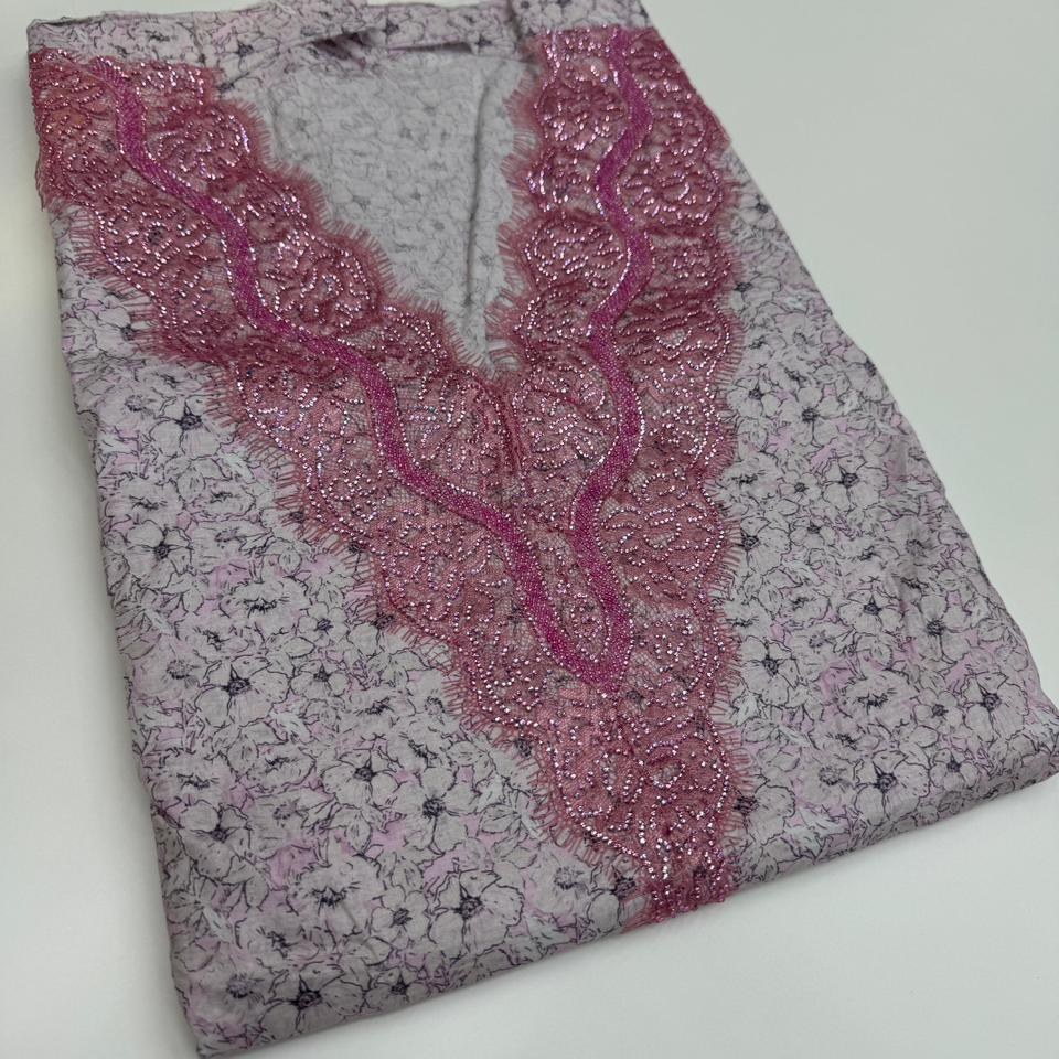 Gallery image for Cotton Dantel served with hand work