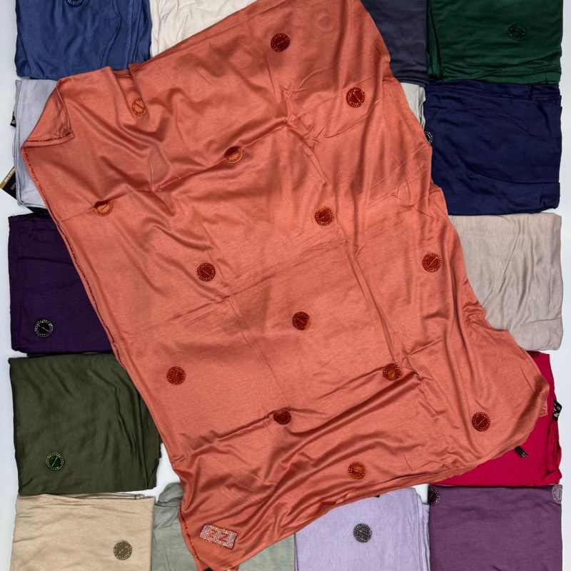 Jersey fabric scarf velvet stone